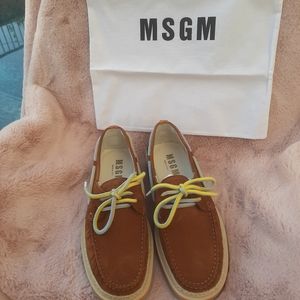 NWOT MSGM Boat Shoes
